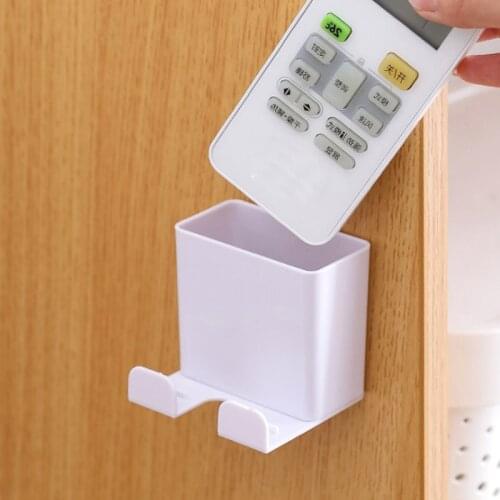 Remote Control Storage Multifunction Mobile Phone Charging Holder Bracket Wall Mount Stand Adhesive Durable Socket Rack Storage