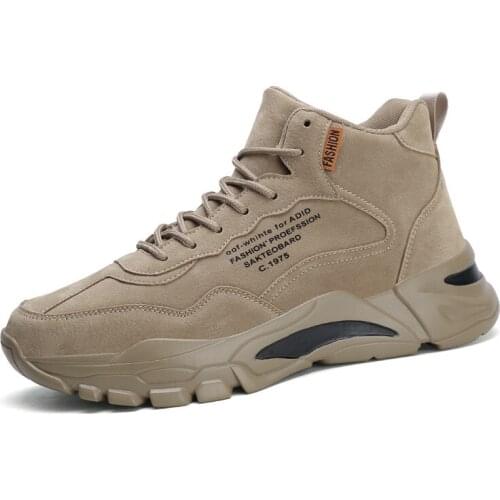 Men High Quality Leather Boots Male Autumn Casual Motorcycle Ankle Botas Hombre Men Lace-Up Basic Boots Man Fashion Men Boots