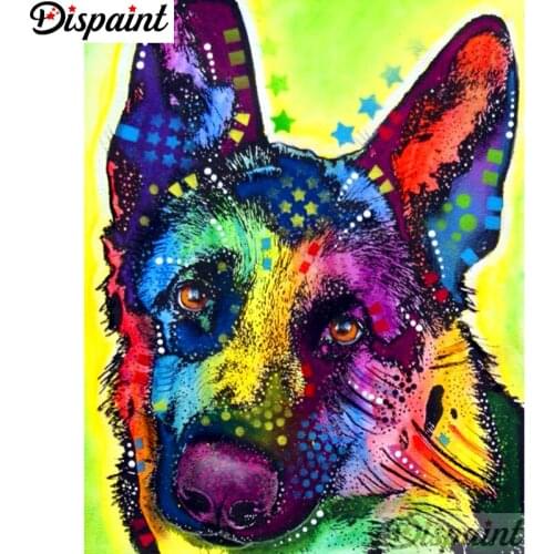 Dispaint Full Square/Round Drill 5D DIY Diamond Painting "Color dog" Embroidery Cross Stitch 3D Home Decor A11600