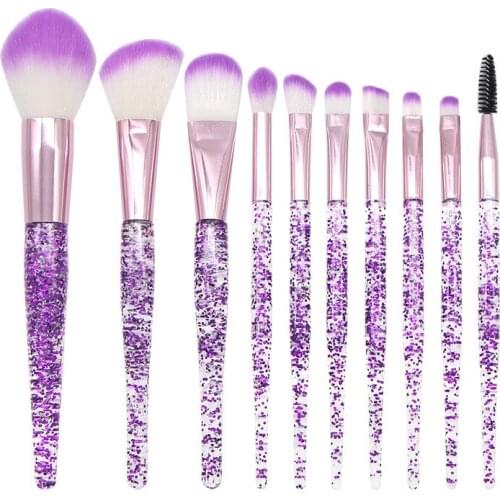 6/10/Pcs Profession Makeup Brushes Set Eye Details Brushes Set with Crystal Handle Eyeshadow Foundation Blending Makeup Brushes