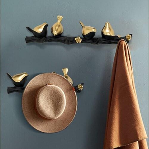 Nordic Style Door Wall Decorations Light Luxury Coat Hook Hook Door Hallway Wall Storage Key Rack Wall Hanging