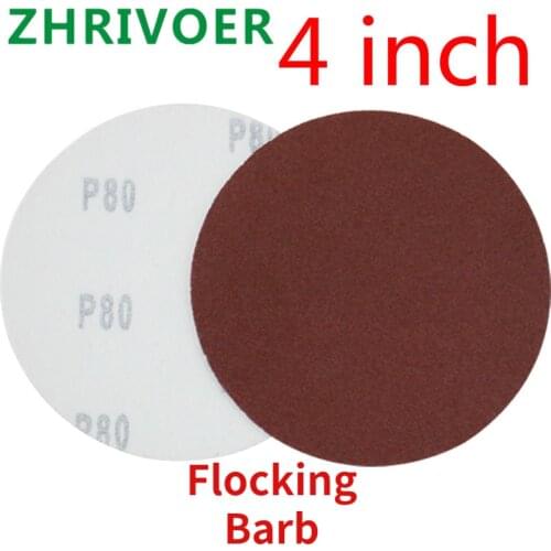 10pcs 4 inch round sandpaper disc flocking self adhesive sandpaper 100mm woodworking sandpaper air mill polishing sandpaper
