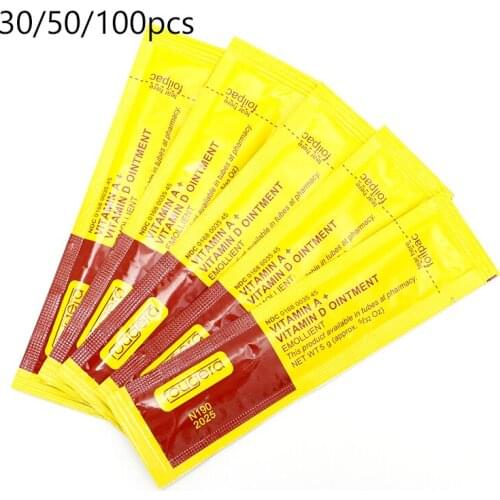 Newest Tattoo Aftercare Cream 30/50/100Pcs/Set Professional Tattoo Makeup Aftercare Repair Healing Cream Vitamin Ointme Supplies