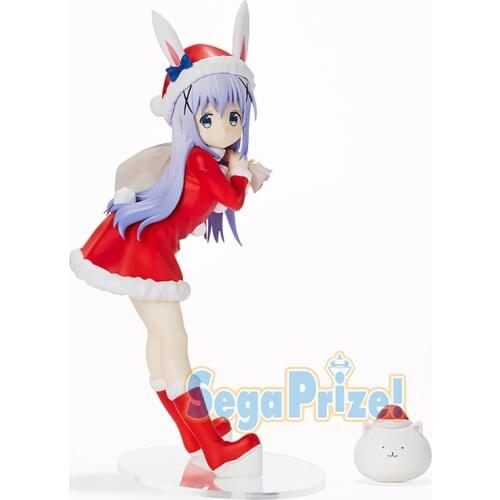 Judai 18cm Original Sega Gochiusa Is the Order a Rabbit Kafuu Chino with Tippy Santa Ver Action Figure Model Toys For Christmas