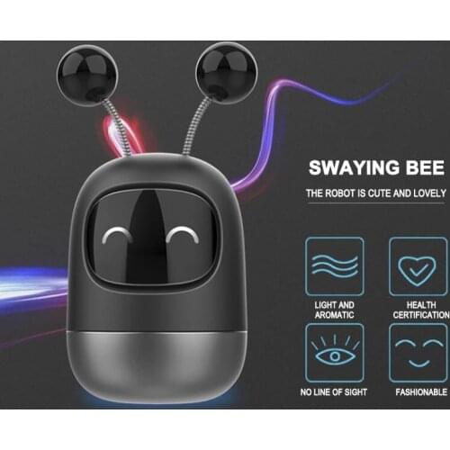 Car Air Freshener Cute Robot Aromatherapy Auto Air Outlet Perfume Long-lasting Fragrance Clip Diffuser With Solid Car Perfume