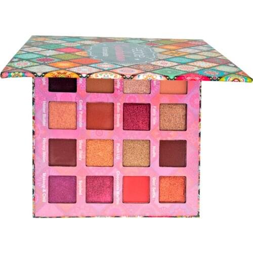 Febble 16 Matte Shimmer Smooth Beautiful Nude eye shadow Palette, Velvet Texture Blendable Eyeshadow