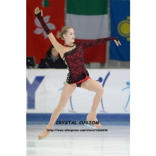 Girls Figure Skating Dresses Graceful New Brand Ice Skating Dress For Competition DR4088