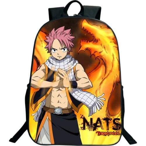 Fairy Tail Backpack Beautiful Men Women Daily Laptop Knapsack Fashion Student School Backpack Cool Pattern School Bags