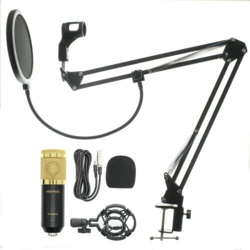 BM 800 Professional 3.5mm Wired Sound Recording Condenser Microphone BM-800 Pop Filter NB-35 Arm Stand For Computer Studios PC