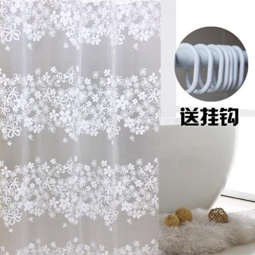 Transparent Waterproof Shower Curtain Modern Printed Bathroom Shower Curtains Decor Rideau De Douche Bathroom Accessories BW50YL