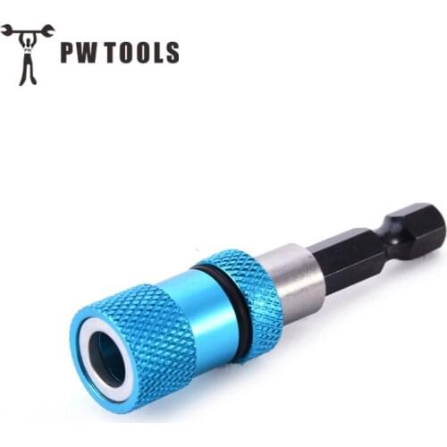 PW TOOLS 1PC Hex Shank Drill Chuck Magnetic Drywall Screw Bit Holder Drill Screw Tool 1/4" Hex Shank Screwdriver Adapter