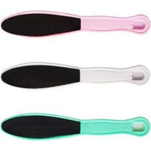 1PCS Portable Double Side Foot Rasp Hard Dead Skin File Callus Remover Feet Scrubber Pedicure Plastic Handle Foot Care Tool