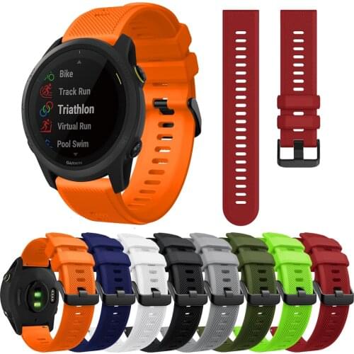22MM Soft Silicone Sport Strap For Garmin Forerunner 745/Huami Amazfit GTR 47MM/GTR 2 Huawei GT2 46 Smart Watch Wristband Correa