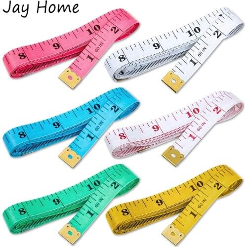 2/6Pcs Soft Tape Measure 60 Inches Flexible Double Scale Body Sewing Ruler for Body Measurement Tailor Craft Sewing Accessories