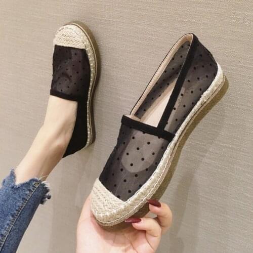 Net Shoes Female Outside Summer Wear 2021 Student Net Yarn Air-permeable Flat Sole Single Shoe Overlay Soft Sole Leisure Shoes
