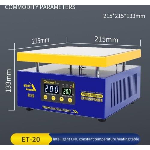 ET-20 Mechanic mobile phone repair smart CNC constant temperature heating Table For Remove Middle Frame Of Mobile Phone