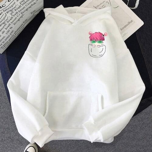Anime The Disastrous Life of Saiki K Left Chest Hoodies Men/Women Unisex Harajuku Casual Hoodie Japanese Style Basic Sweatshirts