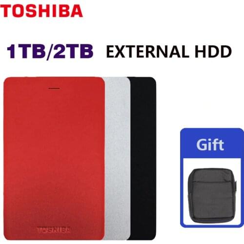 TOSHIBA 1TB 2TB External Hard Driver Disk 1000GB 1000G HDD 2.5" USB 3.0 Slim Metal Shell Portable Business Store HDTH310E