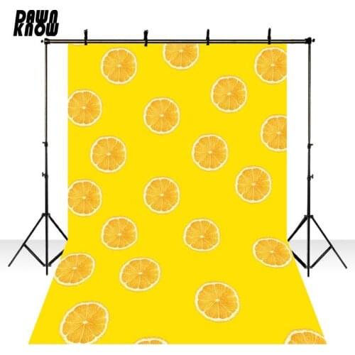 DAWNKNOW Yellow Orange Vinyl Photography Background For Baby Photo Shoot Backdrop For Wedding Photo Studio lv-348