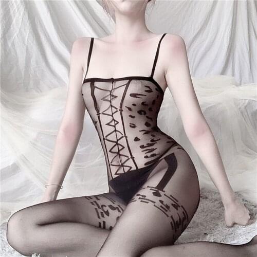 Womens Sexy New Transparent Temptation Sleepwear Crotchless Lingerie Sissy Nightwear Lolita Style Sling Transparent Underwear