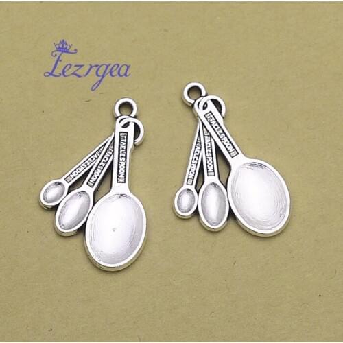 10pcs/lot--31x20mm, spoon cham,Antique silver plated Measuring spoon charms ,DIY supplies, Jewelry accessories