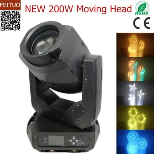 10pcs New Stage Lighting 200W Zoom Moving Head Light LED Gobos Spot Powercon Beam Lumiere 3 Prism for Home Bar Party Disco DJ