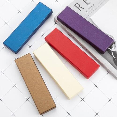 100Pcs Elegant Paper Pen Box Package Ballpoint Pencil Case For High School Wedding Party Promotion Advertising Gift Box