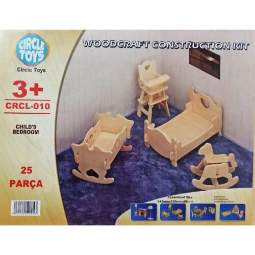 3D Wood Model-Childs Bedroom