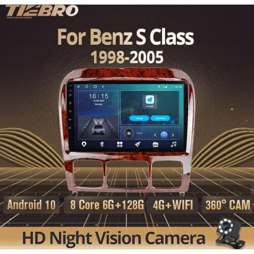Android10 Car Radio For Mercedes Benz S Class W220 S280 S320 S350 S400 S430 S500 S600 S55 1998-2005 GPS Navigation Car Receiver