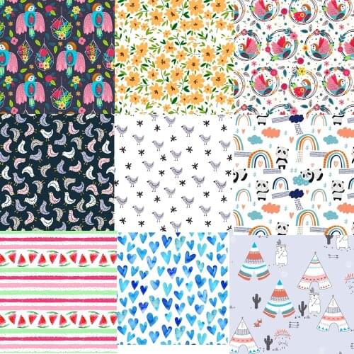 Asenappy Printed Fabric For Baby Reusable Cloth Diaper Wet Bag, BPA Free Waterproof Fabric PUL For Baby Nack Bag