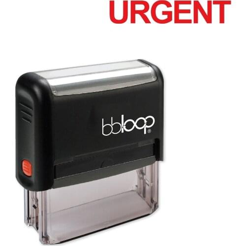 Bbloop Urgent w/Bold Block Style Font and Design Self-Ink
