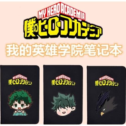 My Hero Academia Notebook Black Matte Anime Sketchbook Kawaii Stationery Student School Office Stationary Journal Writing Book