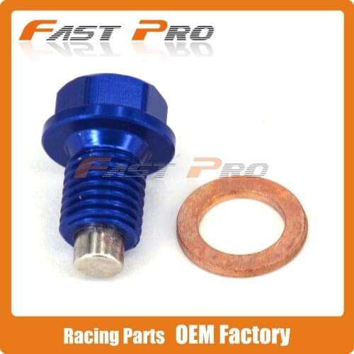 M10x1.25 CNC Billet Aluminum Magnetic Frame Oil Drain Plug Bolt Fit For YZ125 YZ250F YZ450F YZ250FX WR450F WR250F Dirt Bike