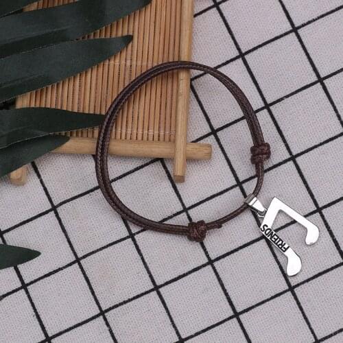 DIY Best Friends 2 Piece Set Adjustable Metal Chain Woven BFF Bracelet Men And Women Customizable Jewelry Gift