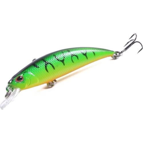 HENGJIA 1PCS Wobbler Minnow Fishing Lure Sinking Bionic Bass Pike 8cm 9g Hard Plastic Fishing Tackle