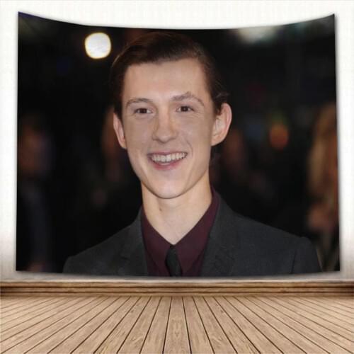 Nice Tom Holland Tapestry Colorful Psychedelic Decorative Carpet Wall Fabric For Living Room Bedroom Tapestries Accessories