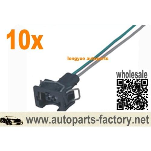 Longyue 10pcs EV1 OBD1 Injector Plug Connector Adaptor for 357972752 CIVIC Acura Integra ECLIPSE EVO DSM