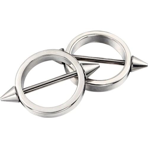 1 Pair Fashion Nipple Ring Piercing Bar Rings Jewelry Creative Punk Body Jewellery High Quality Round Rings Women