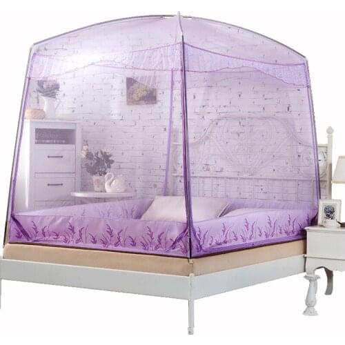 Large Space Mosquito Net Queen Size Foldable bed curtain Mongolian Yurt Mosquito-proof Curtain bed curtain Net Sleeping L
