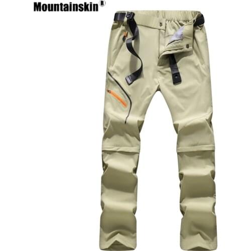 Mountainskin Men Womens Summer Removable Breathable Elasticity Trousers Outdoor Hiking Trekking Fishing Trousers Shorts VA785