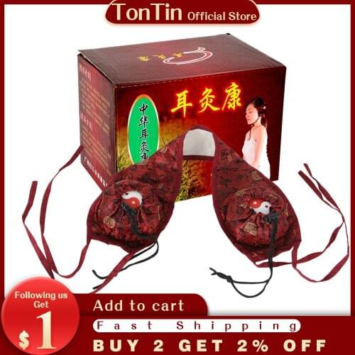 New Model Ears Healthly Device 2 pieces moxa box &1piece cloth bag per set health product Gift Chart