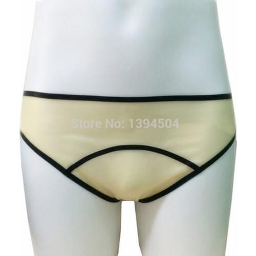 2017 new Hot Sale free shipping Sexy men Latex front spliced Shorts briefs Fetish male Zentai exotic Underwear Hot Sale