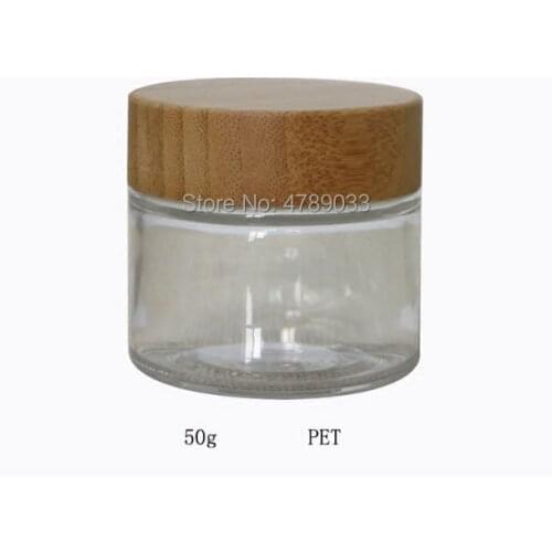 10Pcs/pack 50g PET Empty Makeup Jar Pot Refillable Sample Bottles Travel Face Cream Lotion Cosmetic Container Clear/Brown