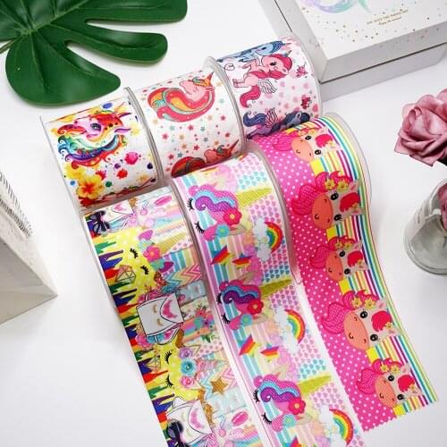 DIY Handmade Materials Printed Grosgrain Ribbon 50 Yard Per Size 23369