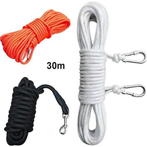 8mm 30m Boat Buoyant Rescue Line Safety Buckle Salvage Water Floating Life Rope Cord for climbing night search rescue training