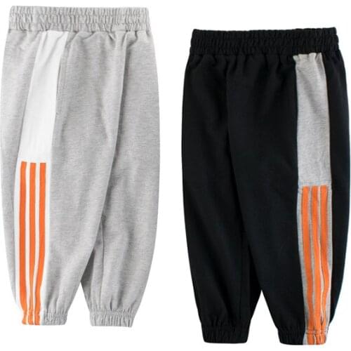 Baby Boy Trousers Boy Pants Kids Bottom Sport Style Autumn Children Clothes Pants 2021 Fashion Loose Solid Color 1-8 Y Boy Pants