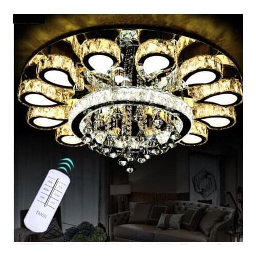 New modern minimalist living room hall lights round warm bedroom restaurant lights LED crystal ceiling lamp led lighting fixture