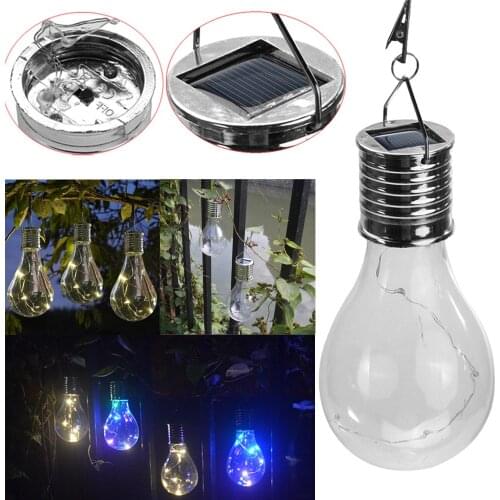 Solar Light Led Outdoor Waterproof Solar Bulb Hanging Lamp Courtyard Garden Solar Led Camping Hanging Lights Outdoors #P2