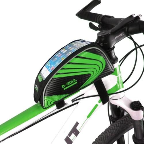 Bicycle Frame Bag Mountain Bike Top Tube Bag Touch Screen Mobile Phone Bag Car Beam Riding Saddle Bag Riding Equipment