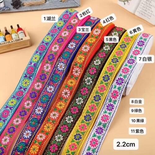 2.2cm flora jacquard ribbon,XERY200325F